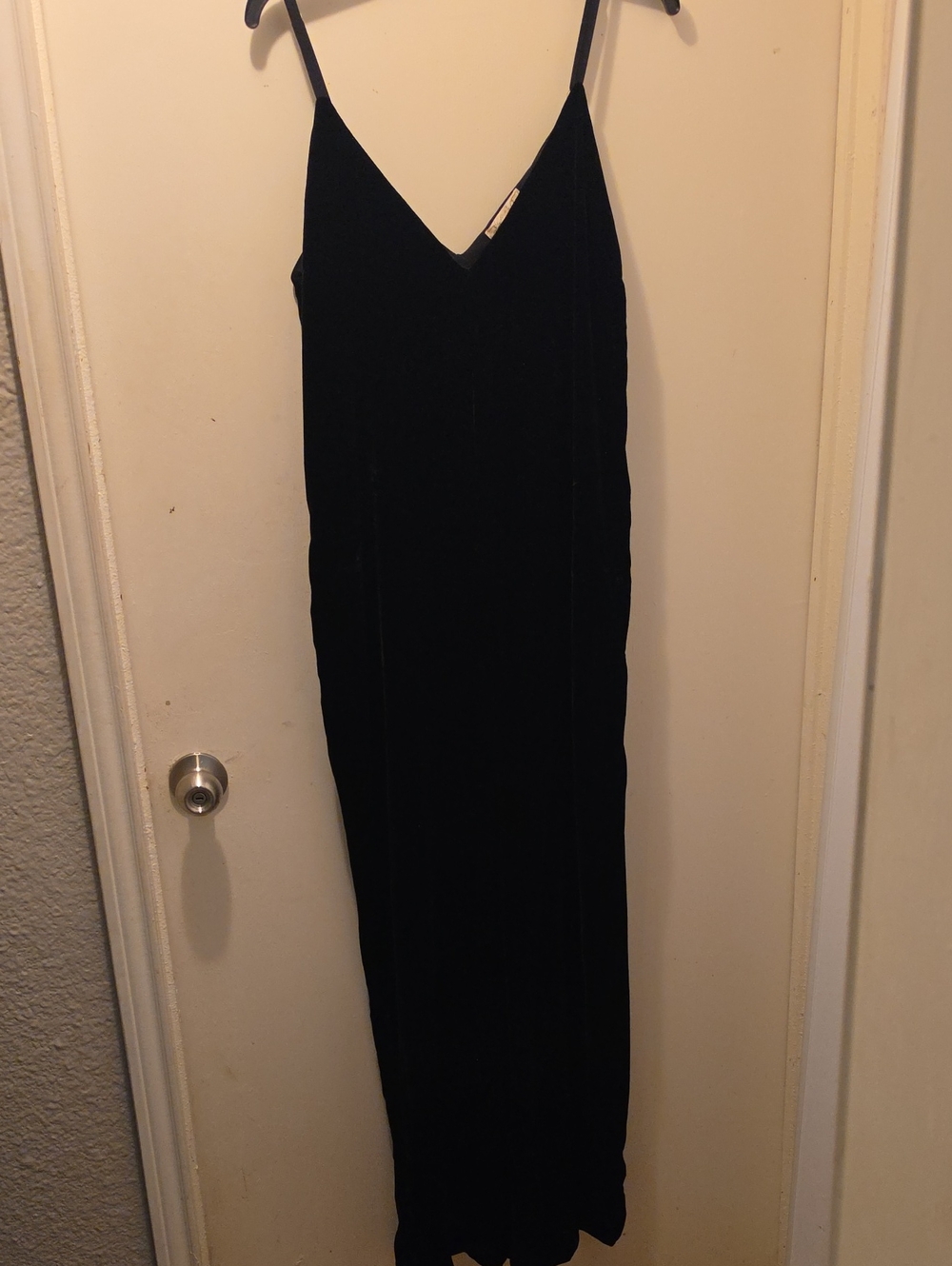 Gold Hawk Women’s Black Silk Velvet Jumpsuit - Classic Elegant Style
